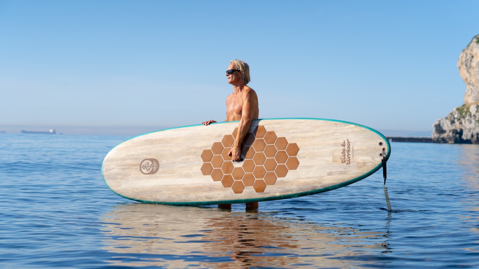 The Agave 10 held at the shoreline, its natural agave-and-timber core and grain on show